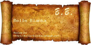 Belle Bianka névjegykártya