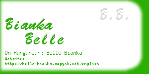 bianka belle business card